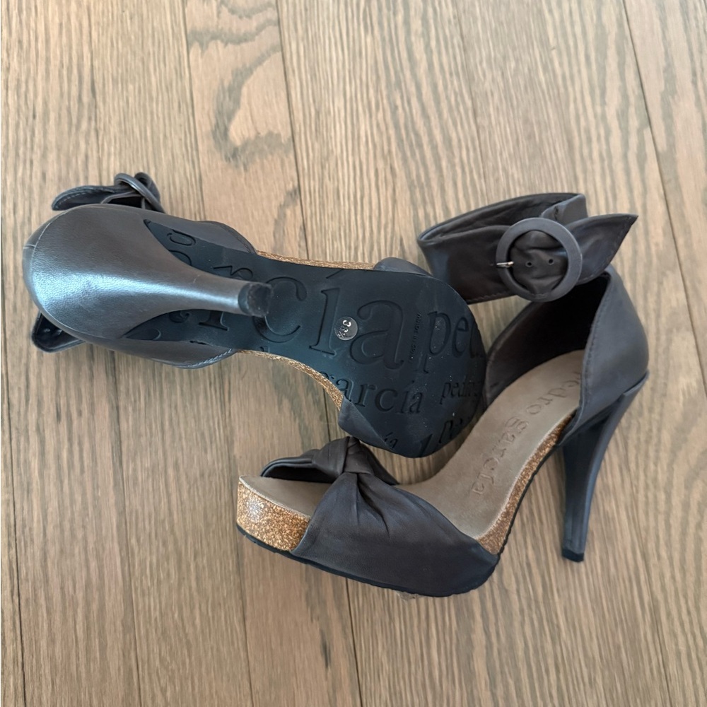 Pedro Garcia Dark Brown Leather Sandals - Picture 3 of 4